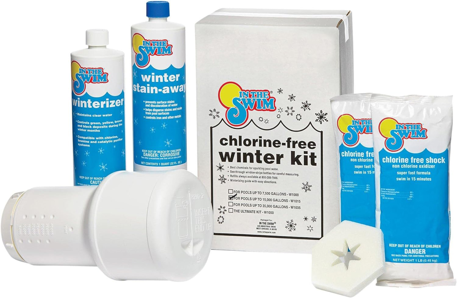 In The Swim Pool Closing Kit – Winterizing Chemicals for Above Ground and In-Ground Pools