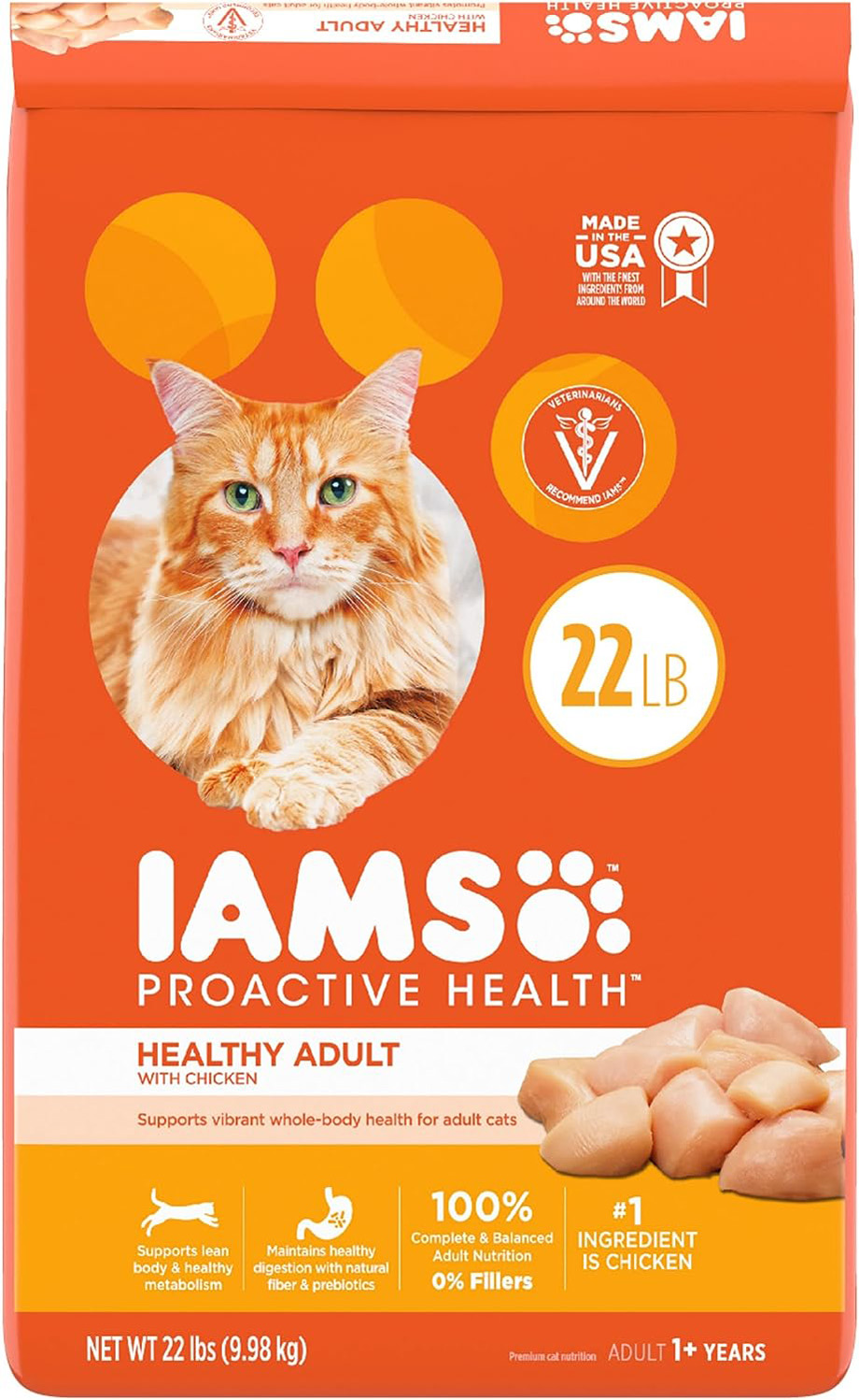 IAMS PROACTIVE HEALTH Healthy Adult Dry Cat Food with Chicken