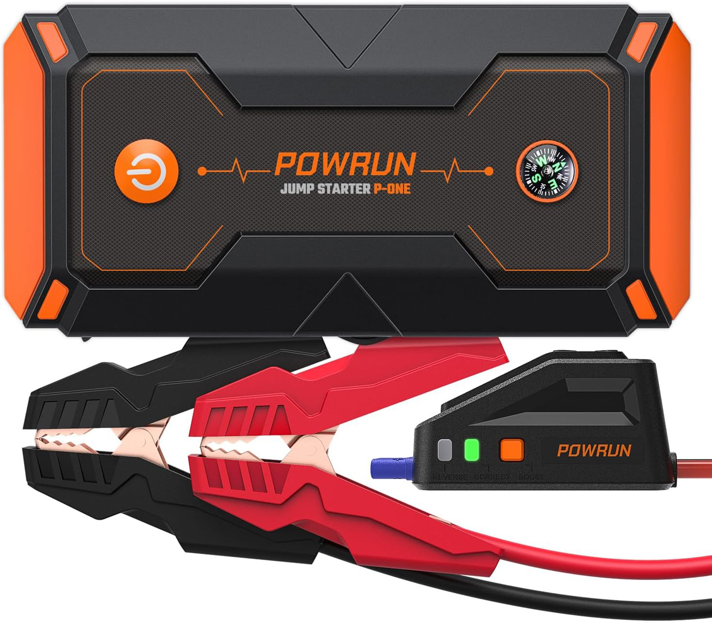 Powrun P-ONE Jump Starter, 2000A Portable Jump Box – Car Jump Starter Battery Pack