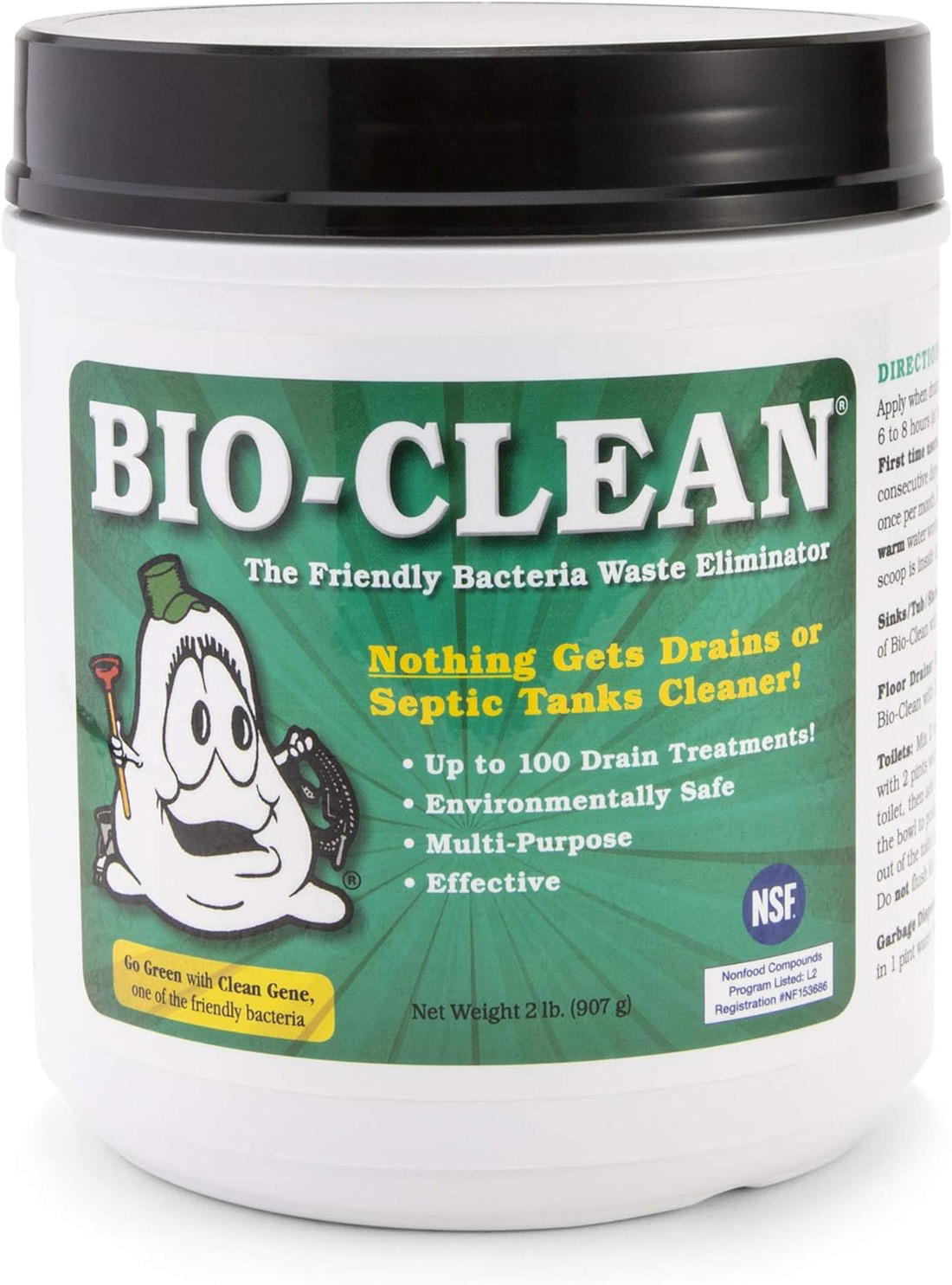 Bio-Clean Drain Septic 2# Can Cleans Drains- Septic Tanks
