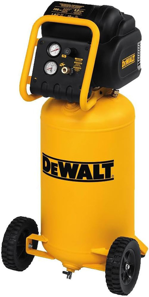 DEWALT D55168 15-Gallon Single Stage Portable Electric Vertical Air Compressor