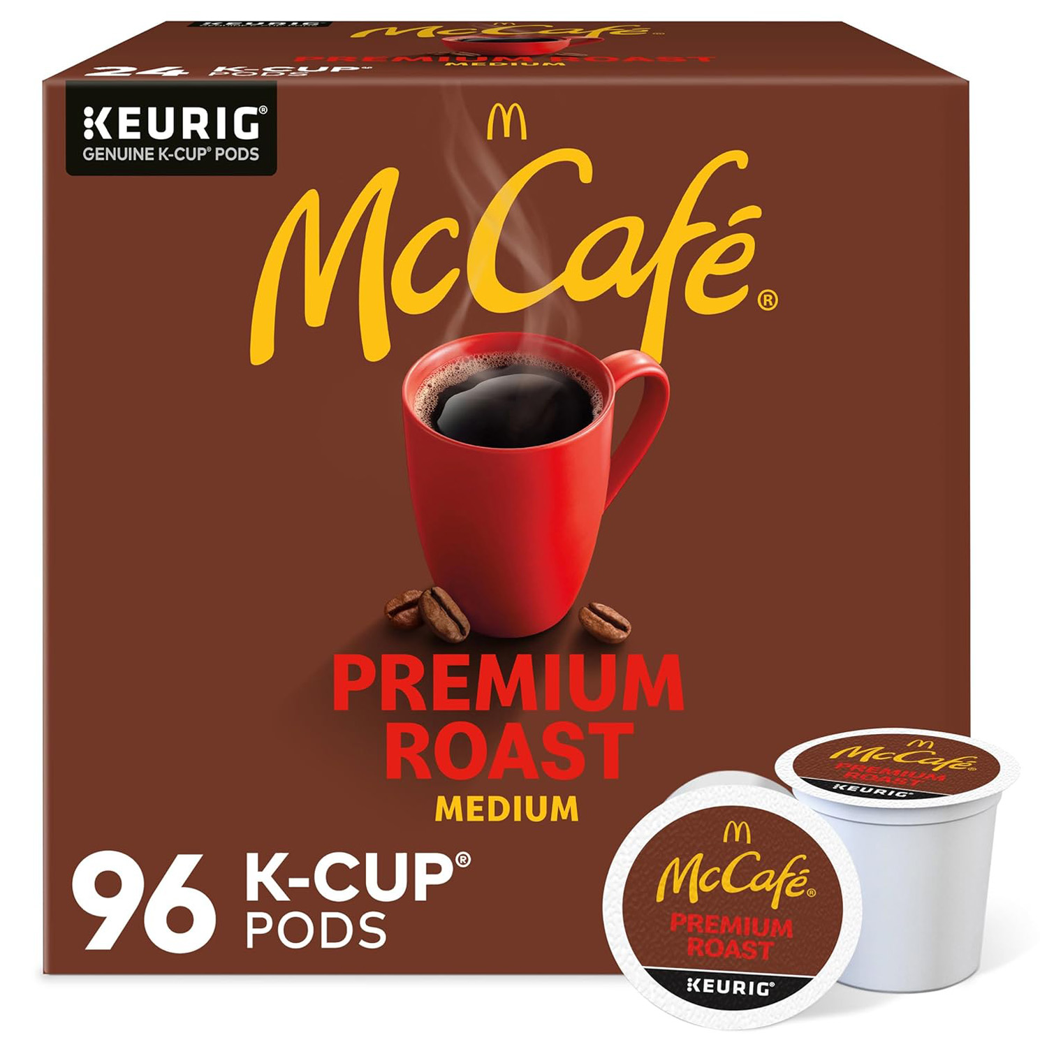 McCafe Premium Roast, Keurig Single Serve K-Cup Pods, Medium Roast Coffee Pods, 96 Count