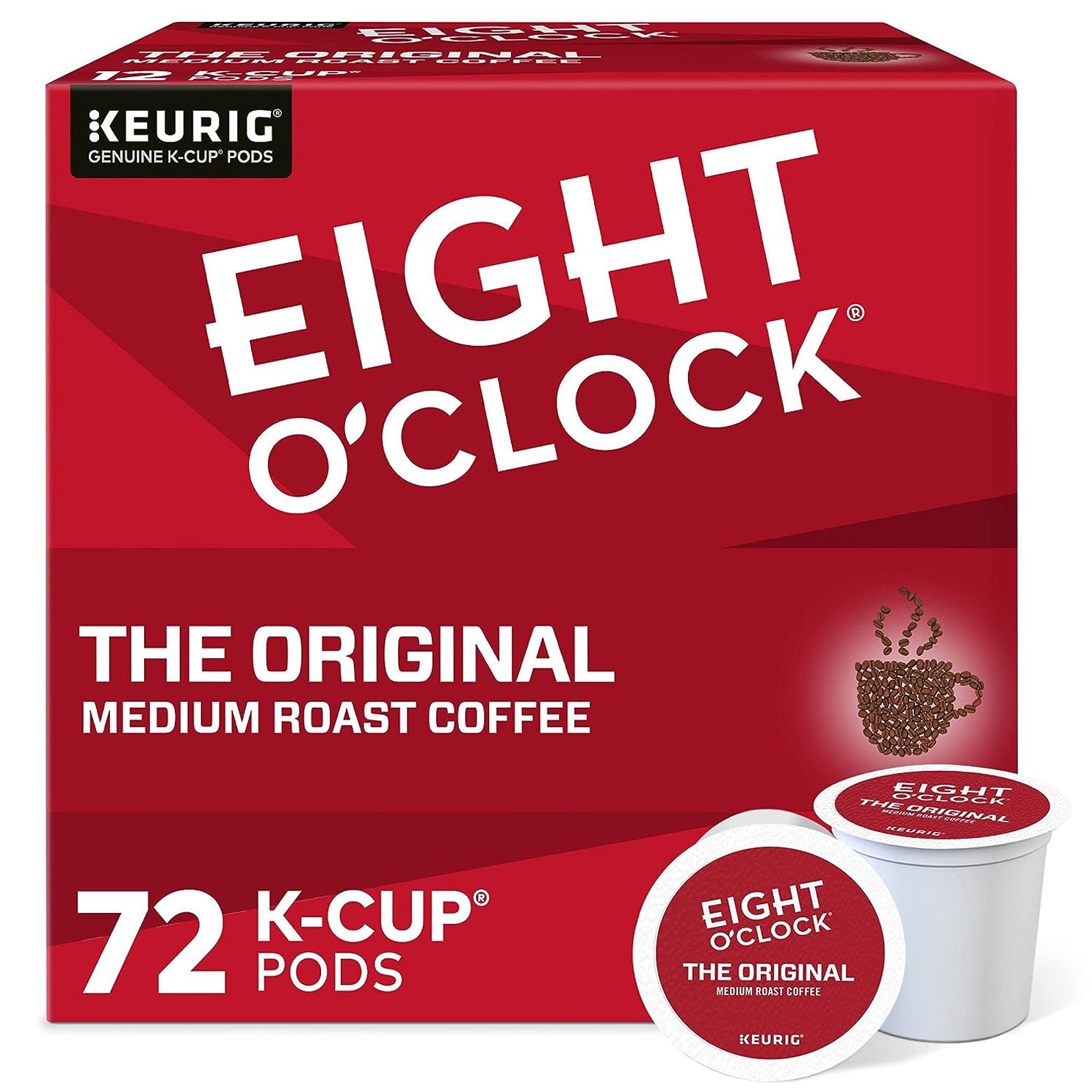 Eight O’Clock Coffee The Original, Single-Serve Keurig K-Cup Pods, Medium Roast Coffee Pods