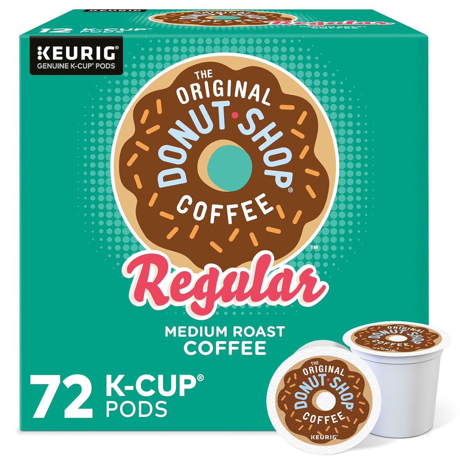 The Original Donut Shop Keurig Single-Serve K-Cup Pods, Regular Medium Roast Coffee, 12 Count