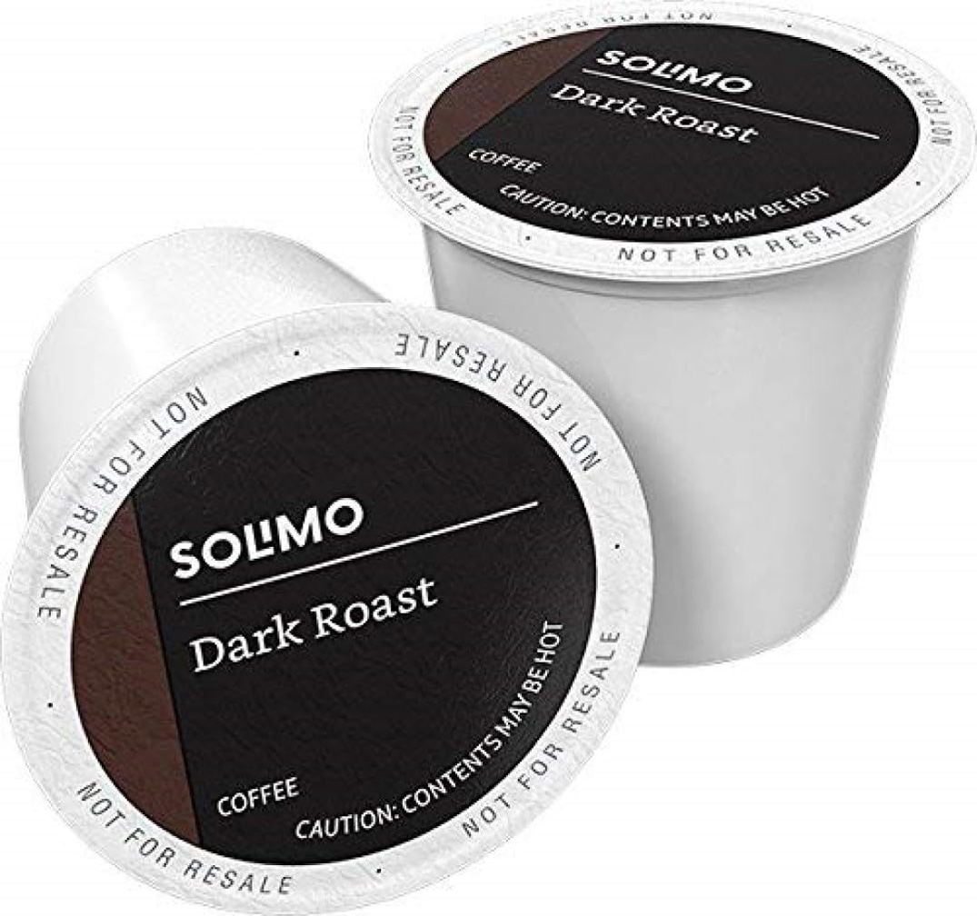 Solimo Dark Roast Coffee Pods, Compatible with Keurig 2.0 K-Cup Brewers 100 Count