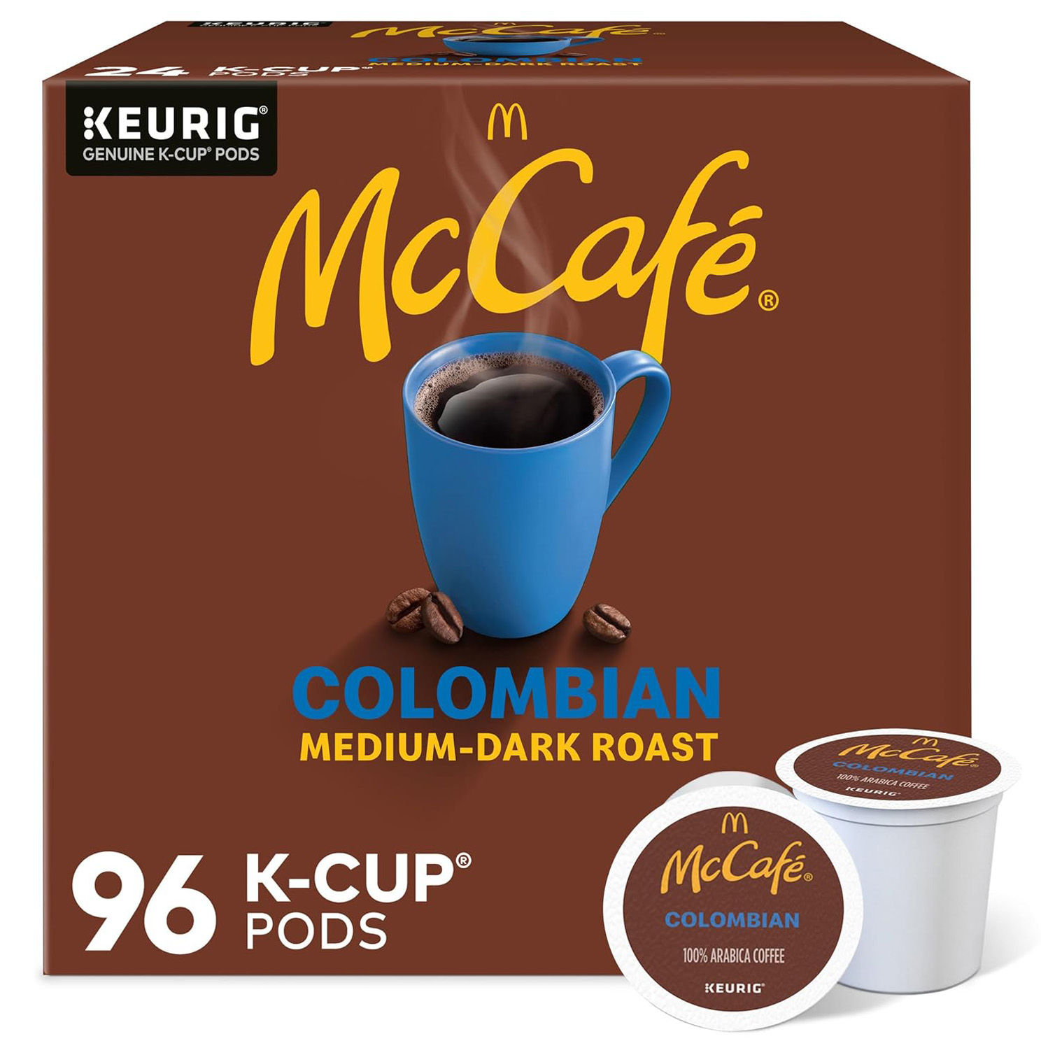 McCafé Colombian, Keurig Single Serve K-Cup Pods, Medium-Dark Roast Coffee Pods