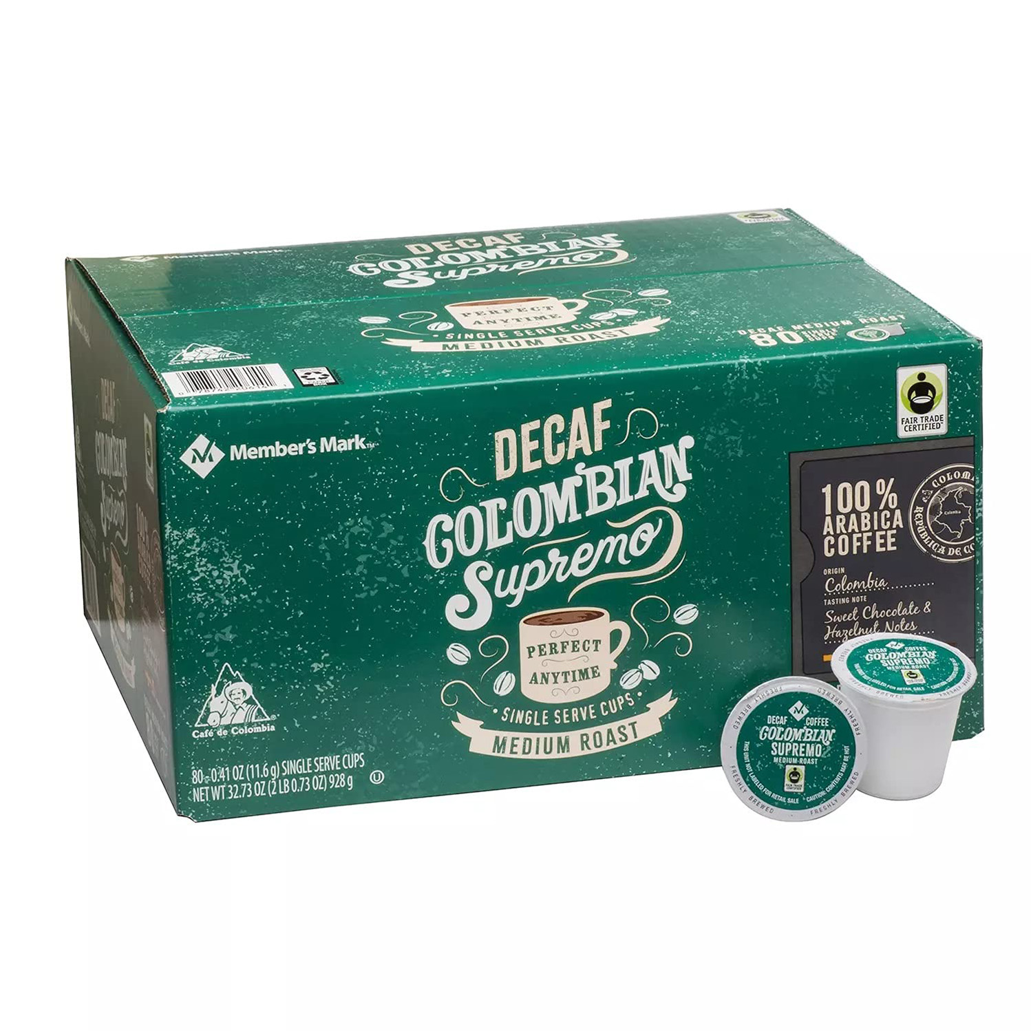 Member’s Mark Decaffeinated Colombian Coffee, Single-Serve Cups