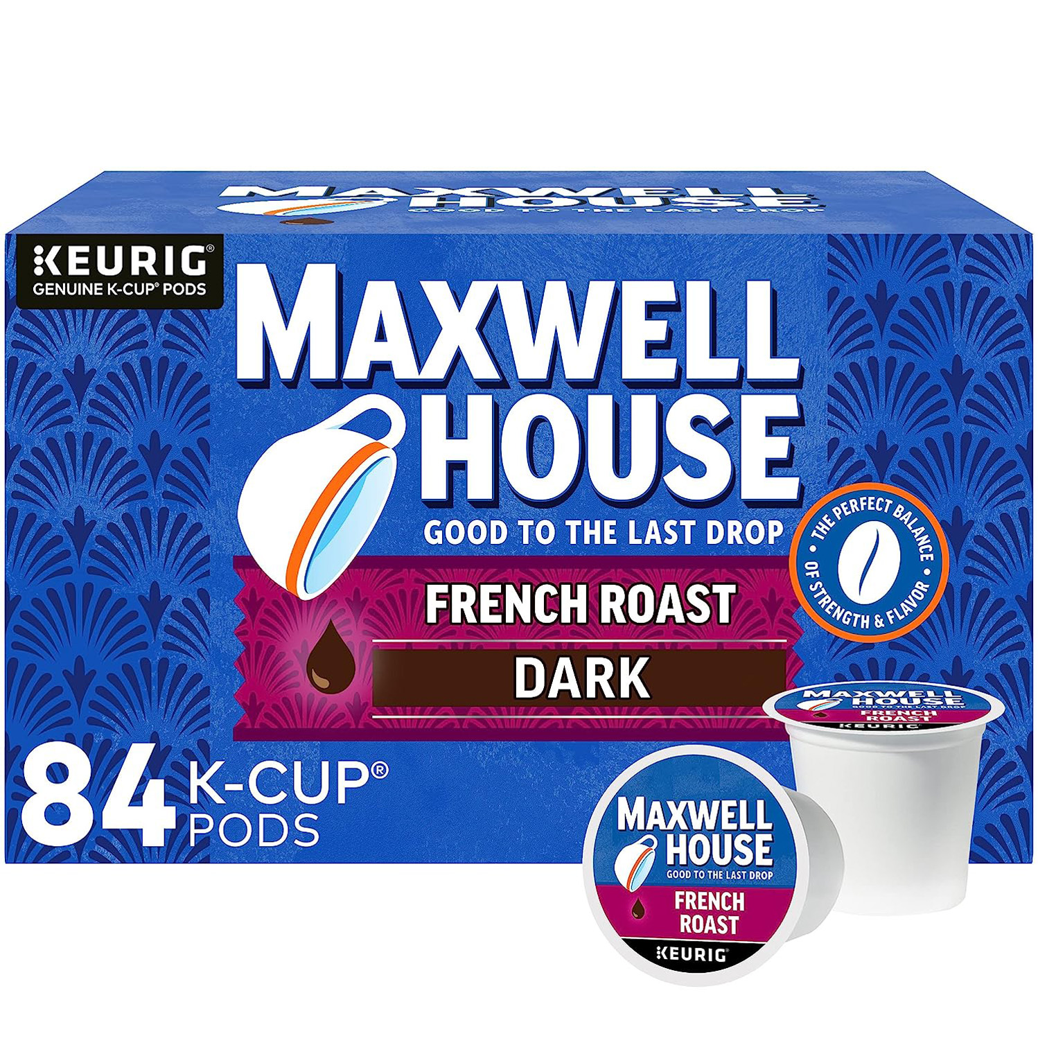 Maxwell House French Roast Dark Roast K-Cup Coffee Pods