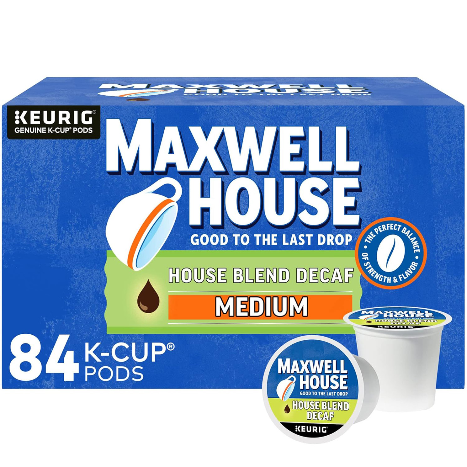 Maxwell House Decaf House Blend Medium Roast K-Cup Coffee Pods