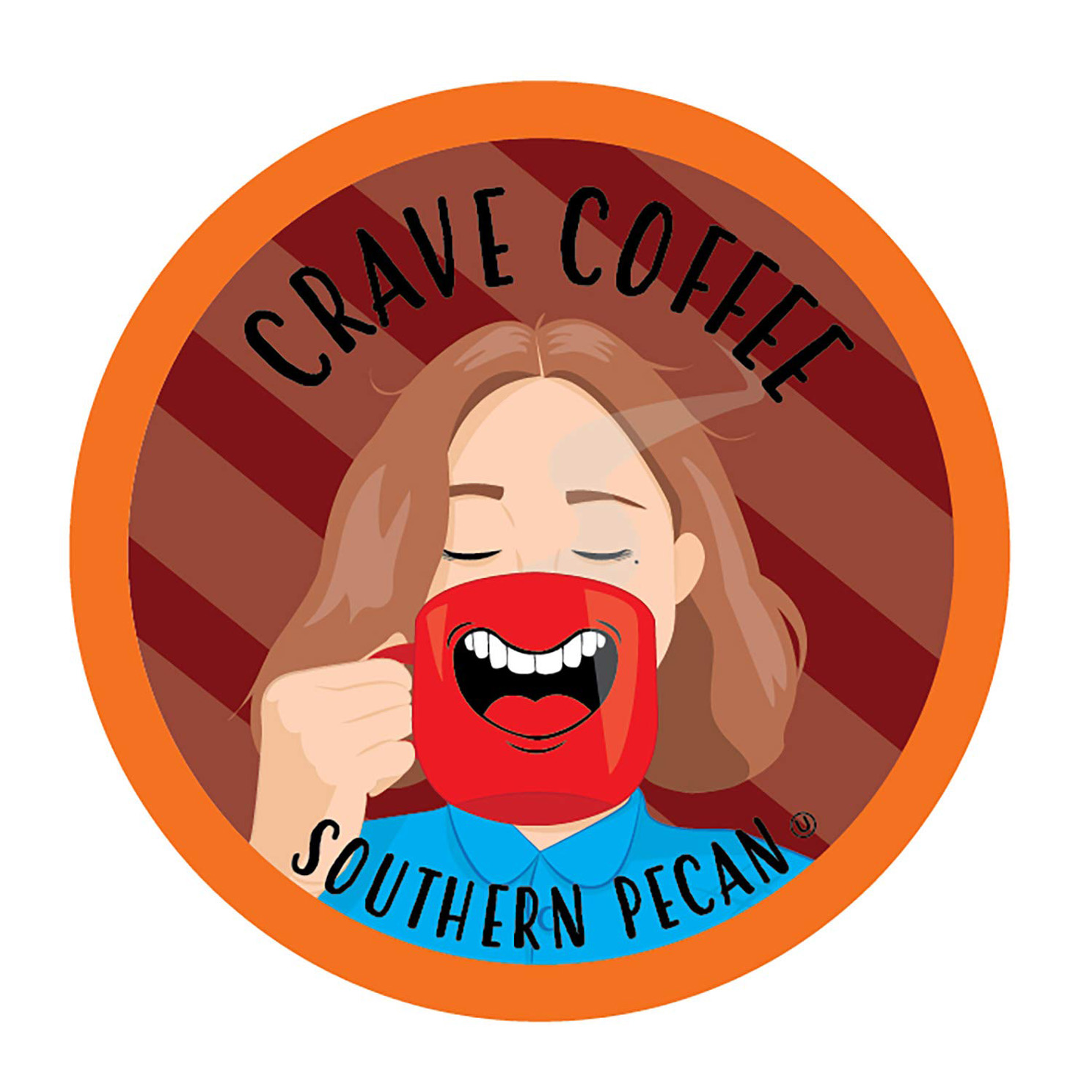 Crave Beverages Flavored Coffee Pods, Compatible with 2 K-Cup Brewers, Southern Pecan