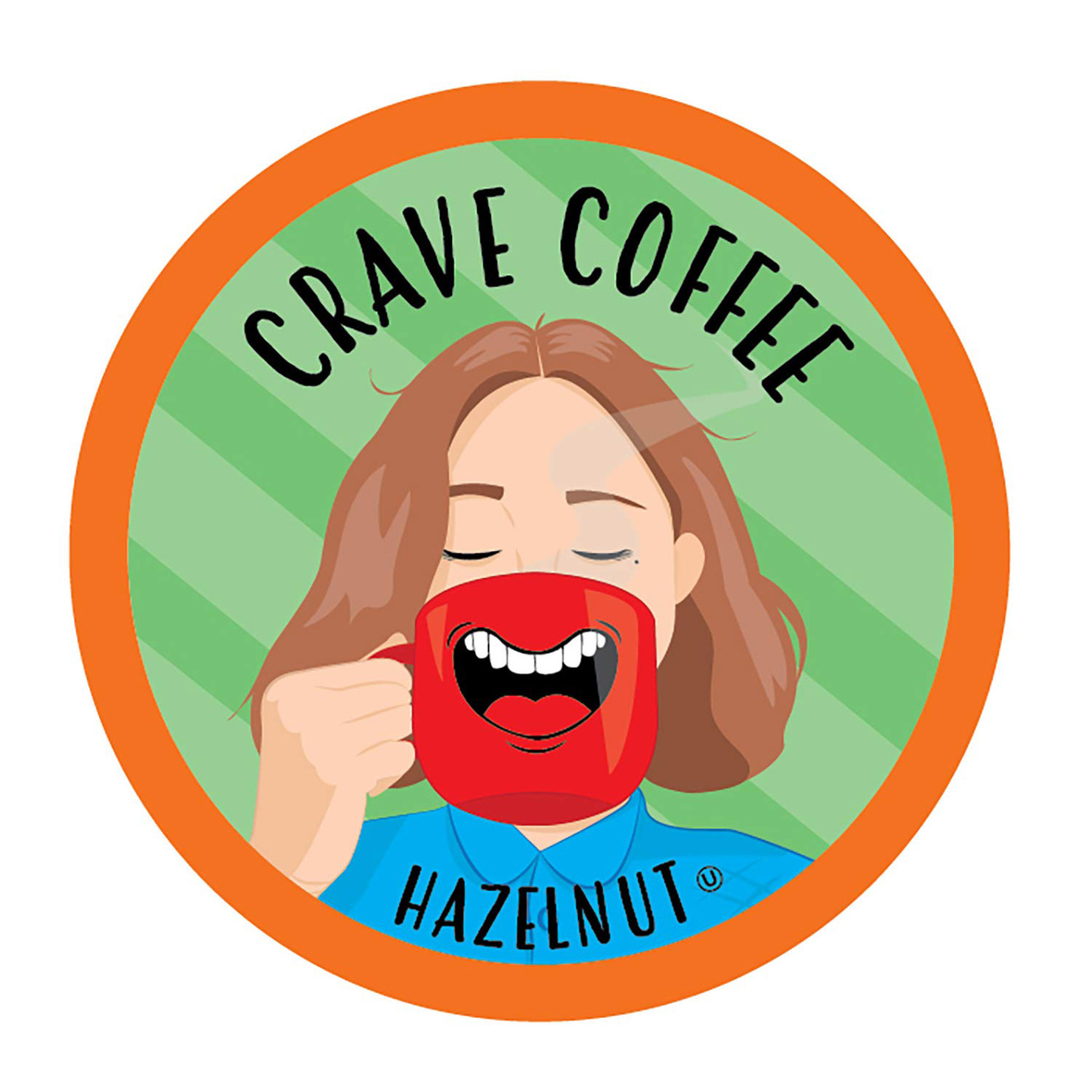 Crave Beverages Flavored Coffee Pods, Compatible with 2.0 K-Cup Brewers, Hazelnut