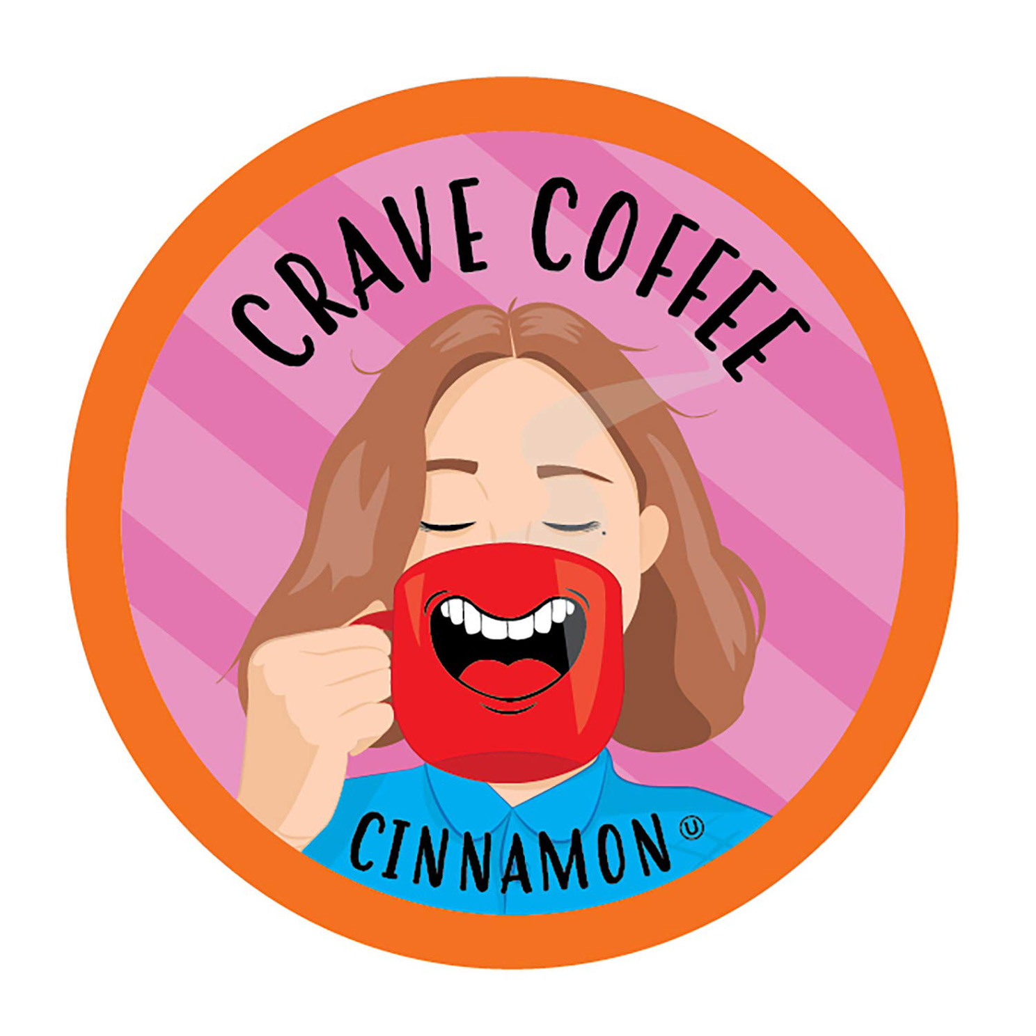 Crave Beverages Flavored Coffee Pods, Compatible with Keurig K-Cup Brewers, Cinnamon