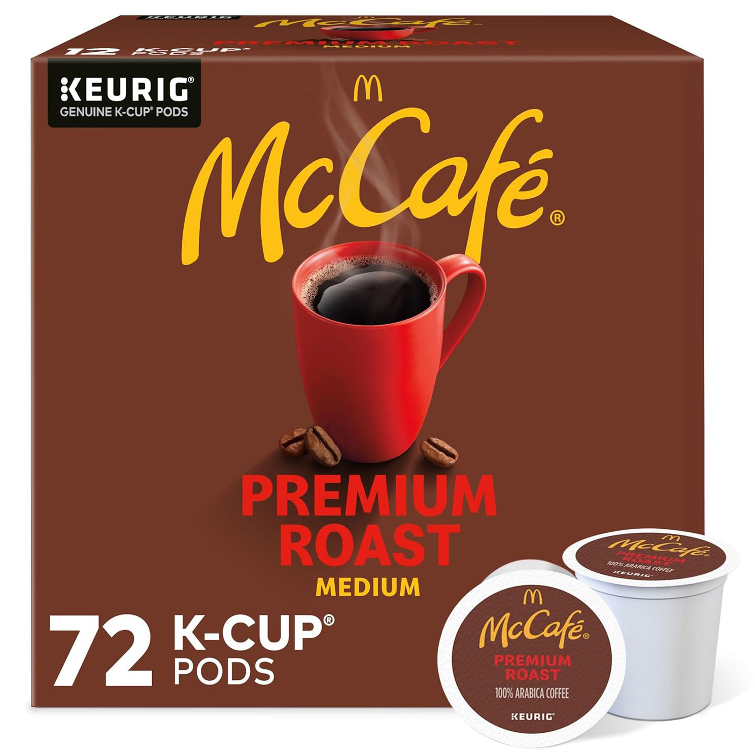 McCafe Premium Roast, Keurig Single Serve K-Cup Pods, Medium Roast Coffee Pods, 72 Count