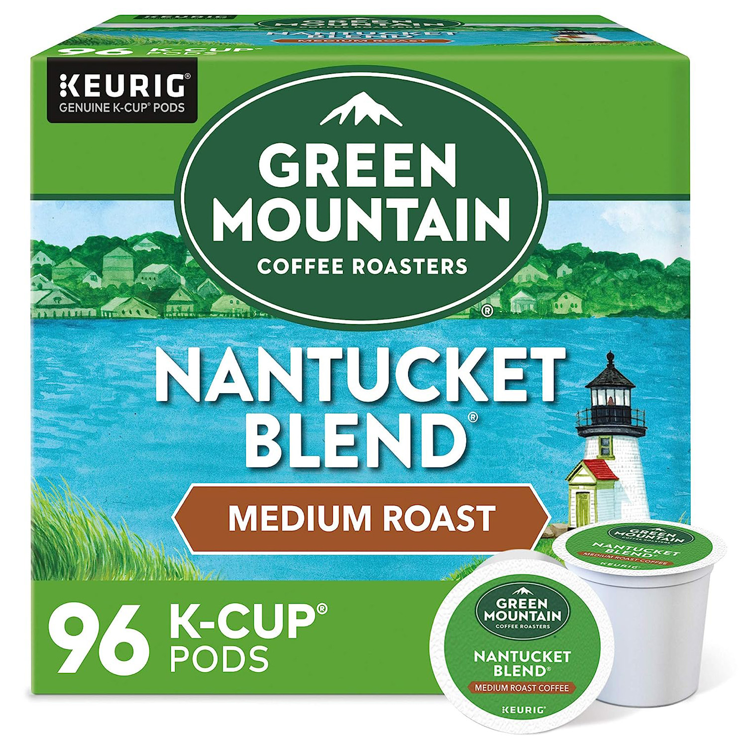 Green Mountain Coffee Roasters Nantucket Blend, Single-Serve Keurig K-Cup Pods, Medium Roast Coffee
