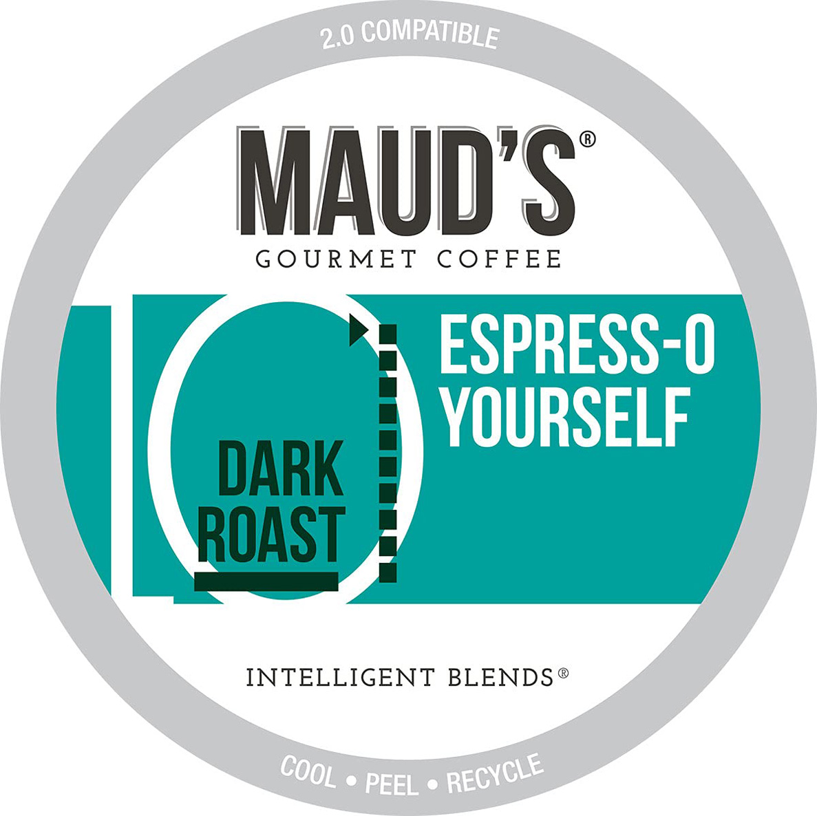 Maud’s Espresso Coffee Dark Roast (Espress-O Yourself), 100ct. Solar Energy Produced Recyclable Single Serve Coffee Pods – Richly Satisfying Arabica Beans California Roasted, Espresso KCup Compatible