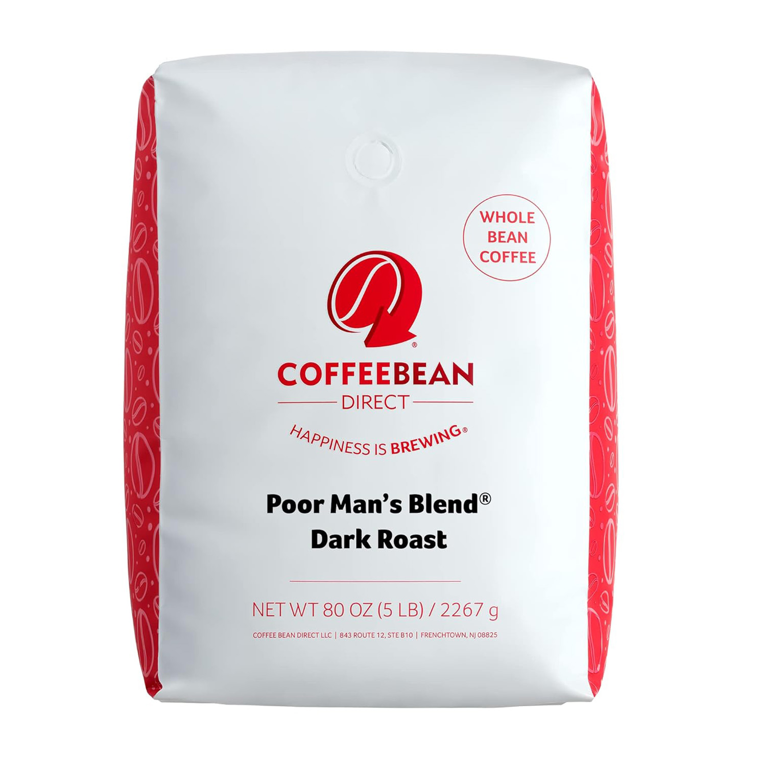 Coffee Bean Direct Poor Man’s Blend Dark Roast, Whole Bean Coffee 5-Pound Bag