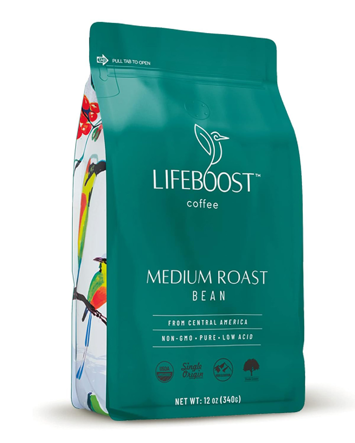 Lifeboost Coffee Whole Bean Medium Roast Coffee – Low Acid Single Origin USDA Organic Coffee – Non-GMO Whole Beans Coffee Third Party Tested For Mycotoxins & Pesticides