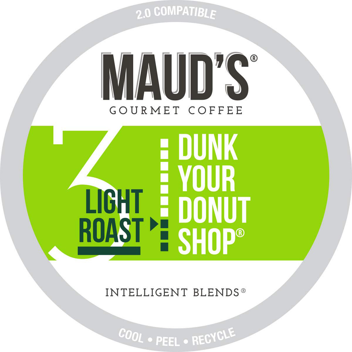 Maud’s Donut Shop Coffee (Dunk Your Donut Shop), 100ct. Solar Energy Produced Recyclable Single Serve Light Roast Donut Shop Coffee Pods