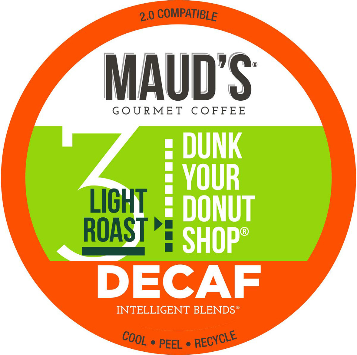 Maud’s Decaf Donut Shop Coffee (Dunk Your Donut Shop), 100ct. Solar Energy Produced Recyclable Single Serve Donut Shop Decaf Coffee Pods