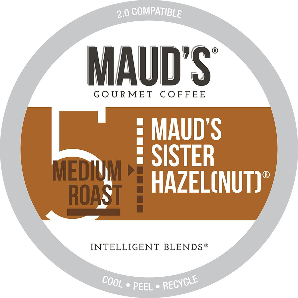 Maud’s Sweet Hazelnut Coffee (Sister Hazelnut), 100ct. Solar Energy Produced Recyclable Single Serve Sweet Hazelnut Flavored Coffee Pods