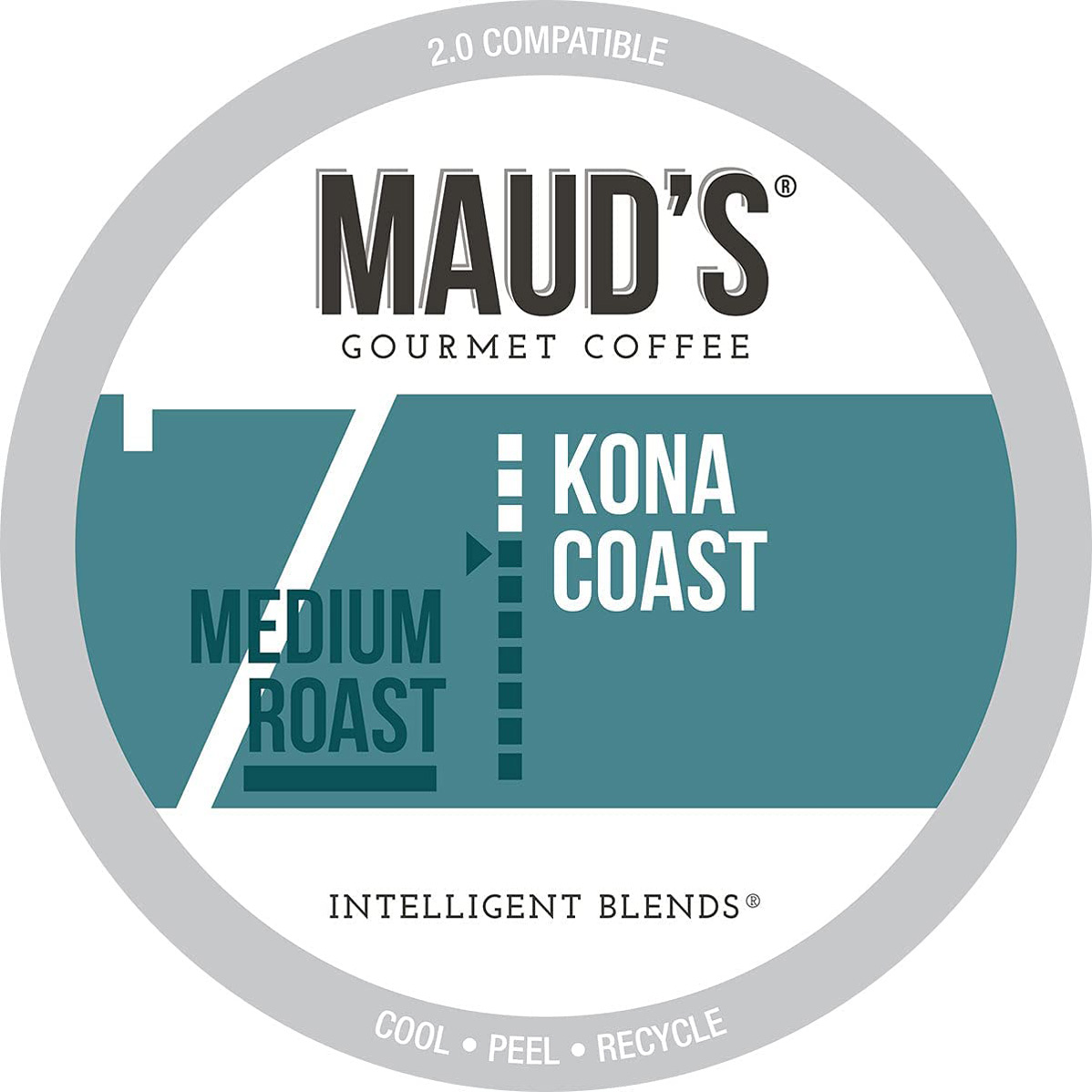 Maud’s Kona Coffee Blend (Kona Coast), 100ct. Solar Energy Produced Recyclable Single Serve Medium Dark Roast Kona Coffee Pods
