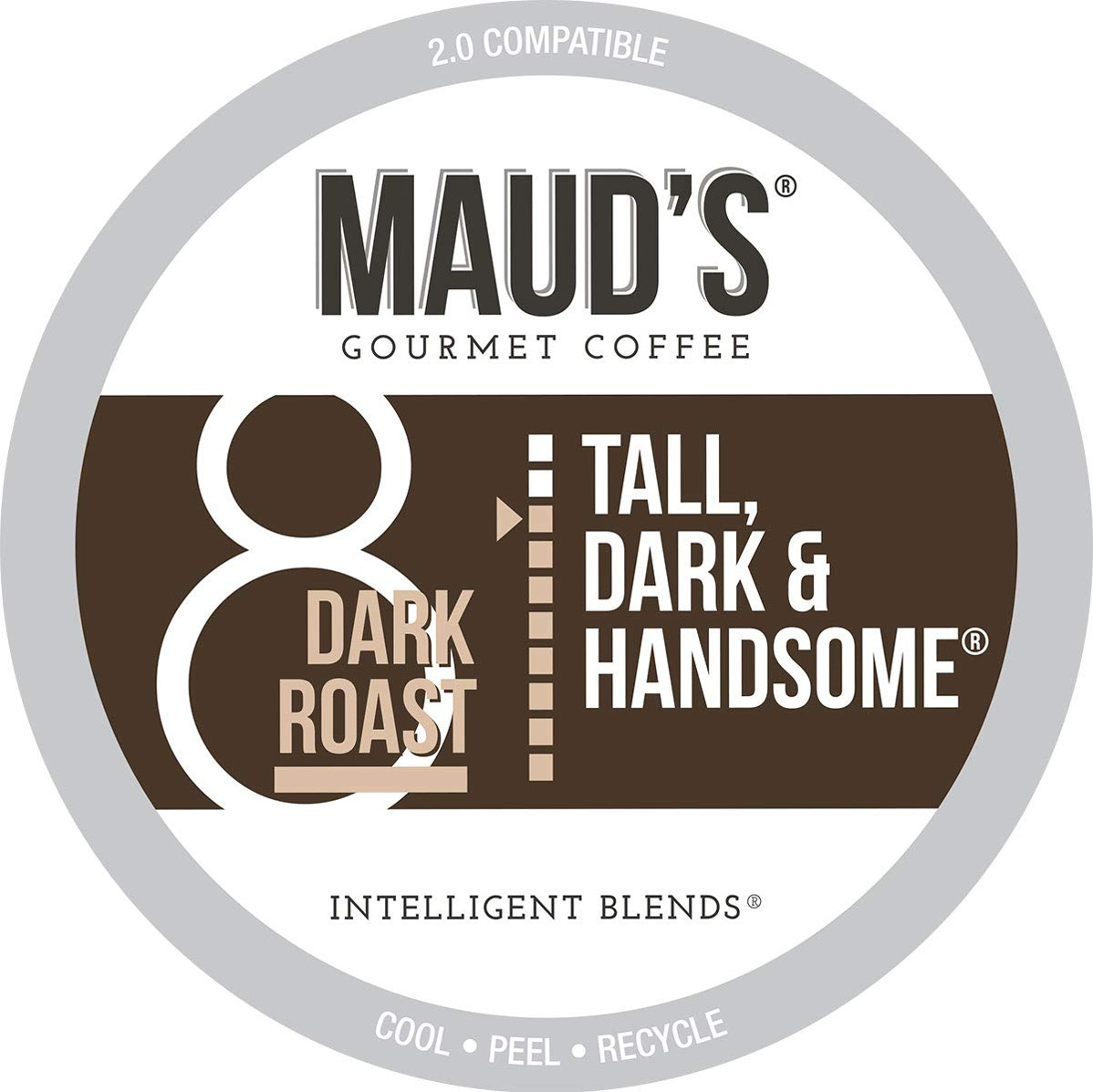 Maud’s Dark Roast Coffee (Tall Dark & Handsome), 100ct. Solar Energy Produced Recyclable Single Serve Dark Roast Coffee Pods