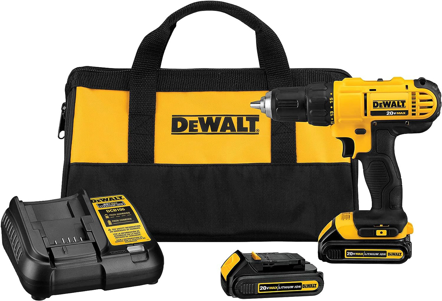 DEWALT Drill DCD771C2 20-volt 1/2-in Cordless (2-Batteries Included and Charger Included)