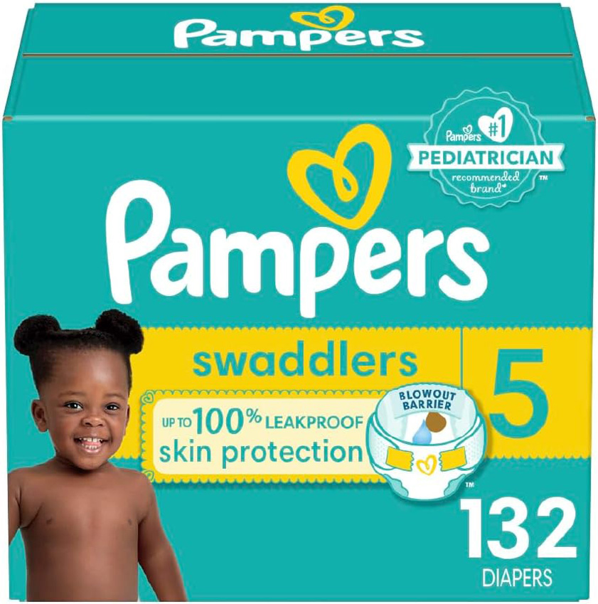 Pampers Swaddlers Diapers Size 5, 132 count – Disposable Diapers