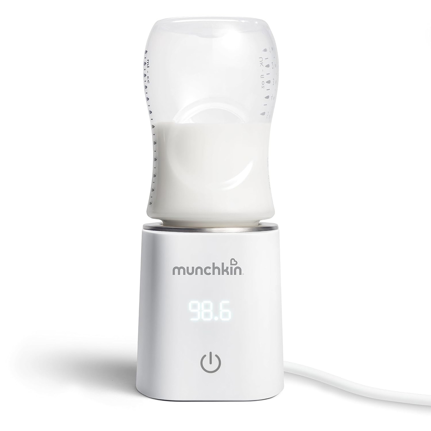 Munchkin 98° Digital Bottle Warmer Perfect Temperature Every Time, Plug-In, White