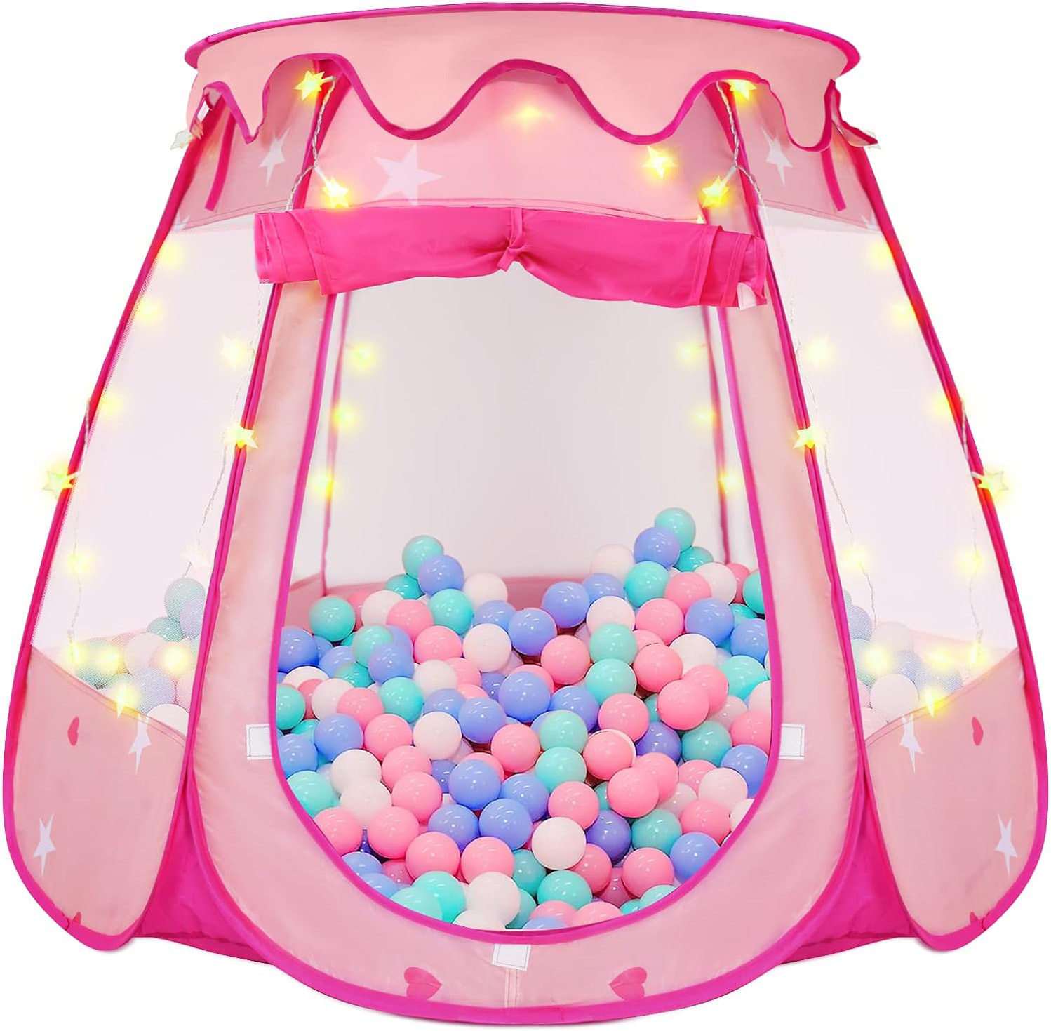 ZUOSEN Pop Up Princess Tent with Star Lights