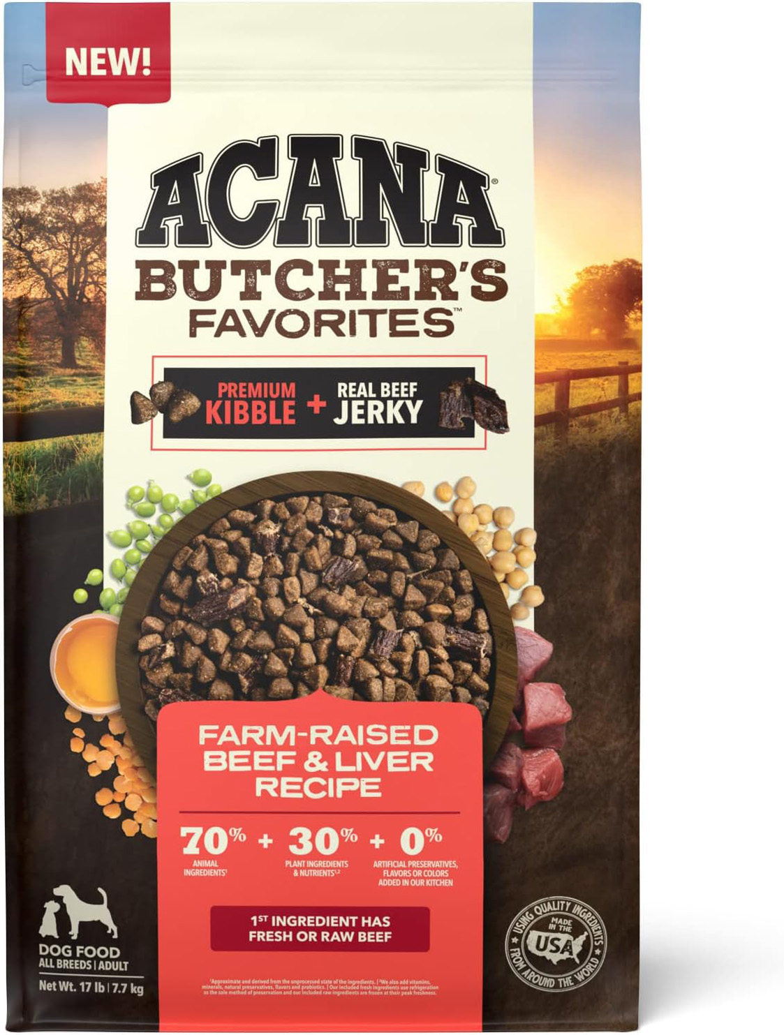 ACANA Butcher’s Favorites Farm-Raised Beef & Liver Dry Dog Food