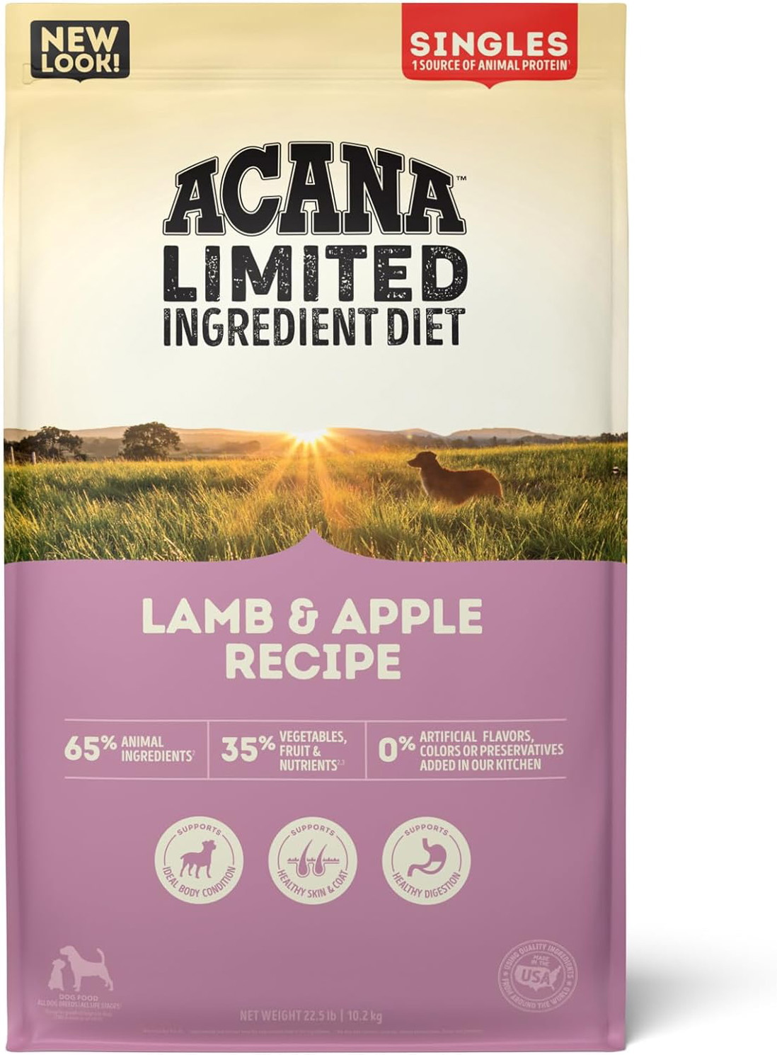 ACANA Grain Free, Singles Limited Ingredient, High Protein, Lamb & Apple Dry Dog Food