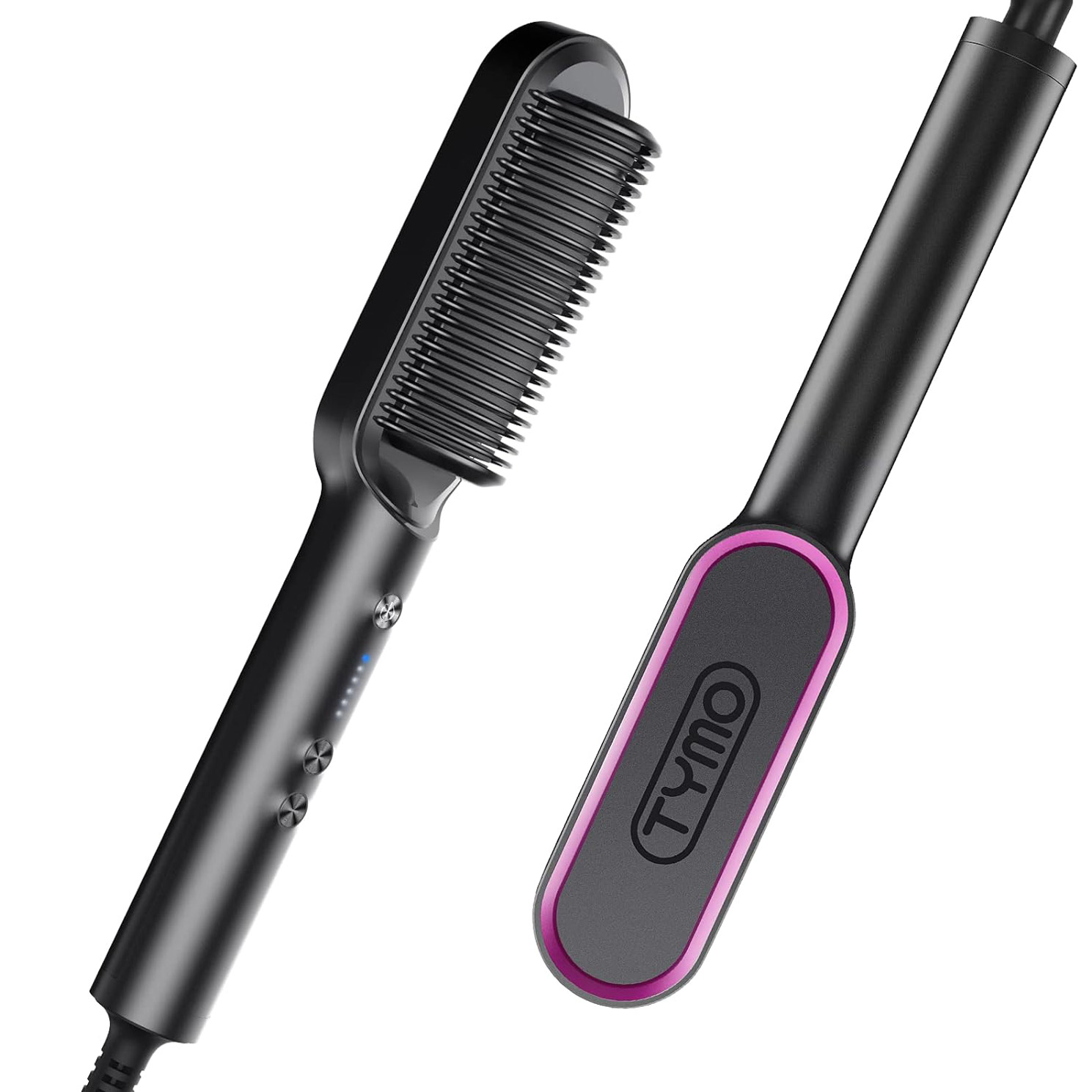 Hair Straightener Comb Matte Black, TYMO Hair Straightener Brush Straightening Comb for Women