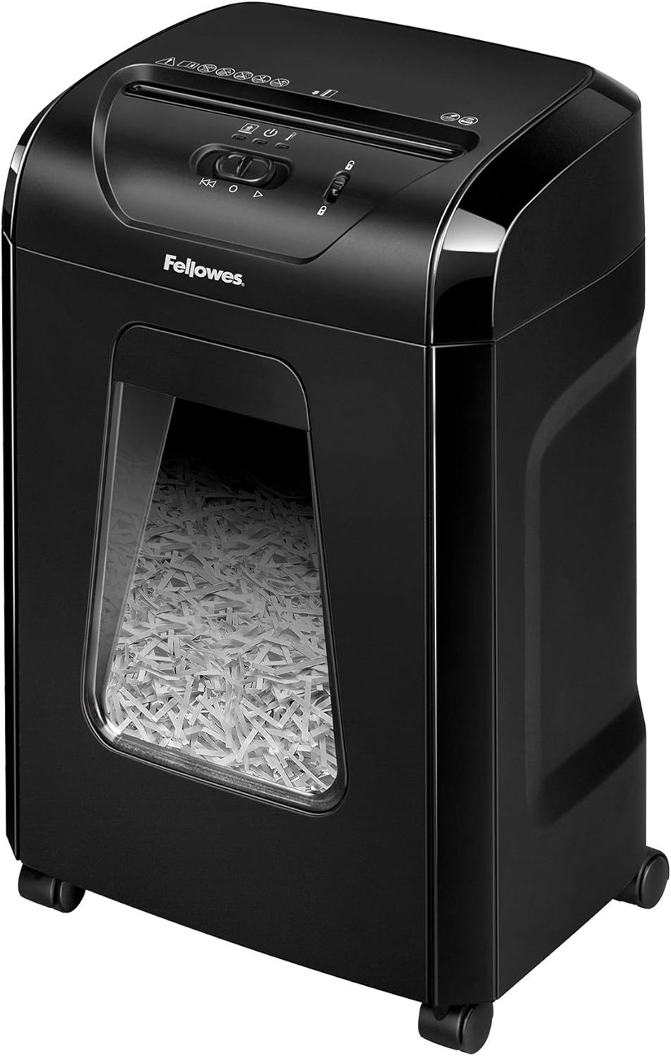 Fellowes Powershred 12C15 12-Sheet Crosscut Paper Shredder for Office and Home with Safety Lock