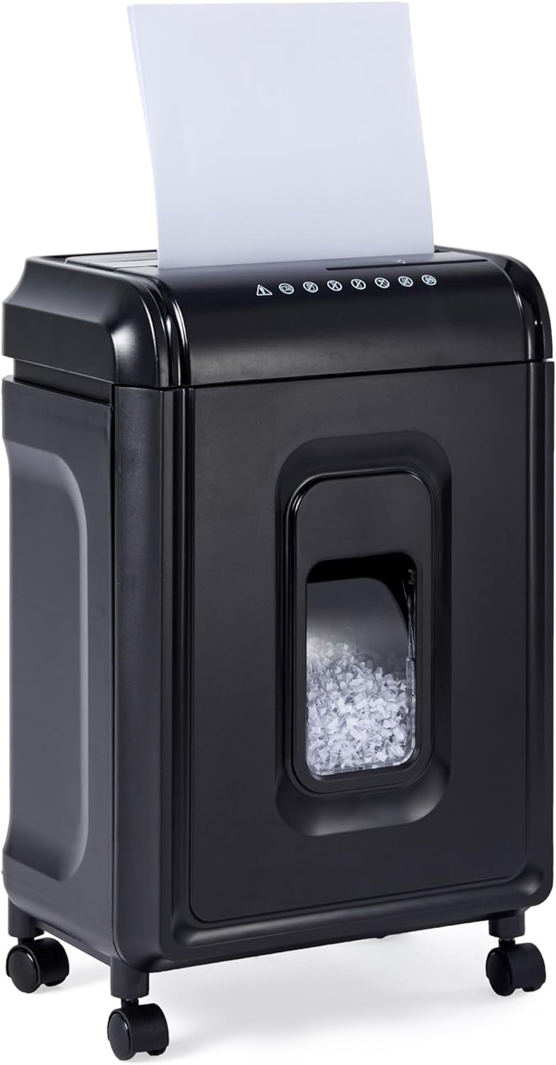 Amazon Basics 8 Sheet High Security Micro Cut Shredder with Pullout Basket, Black