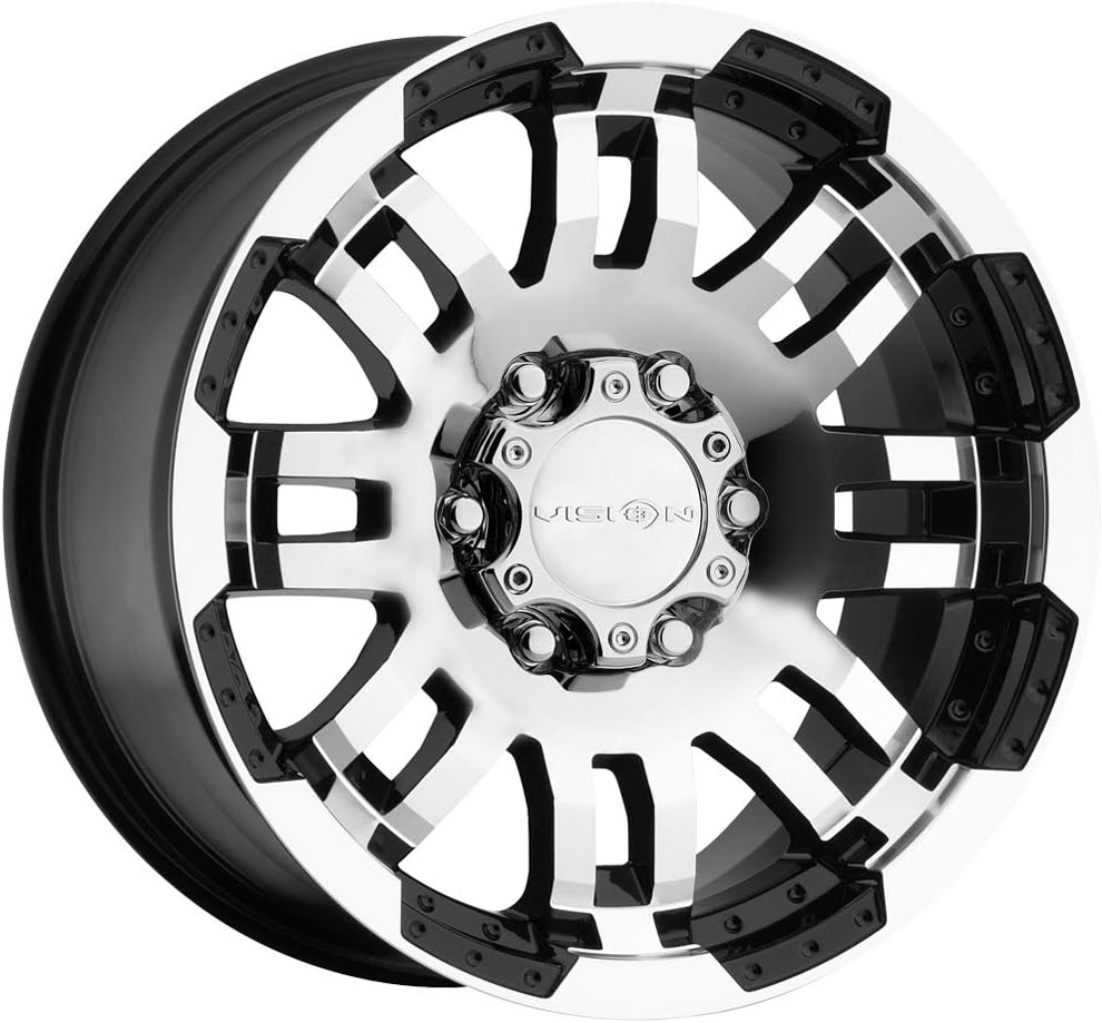 Vision Off-Road Warrior 17×8.5 6×135 25et Gloss Black Machined Face Wheel