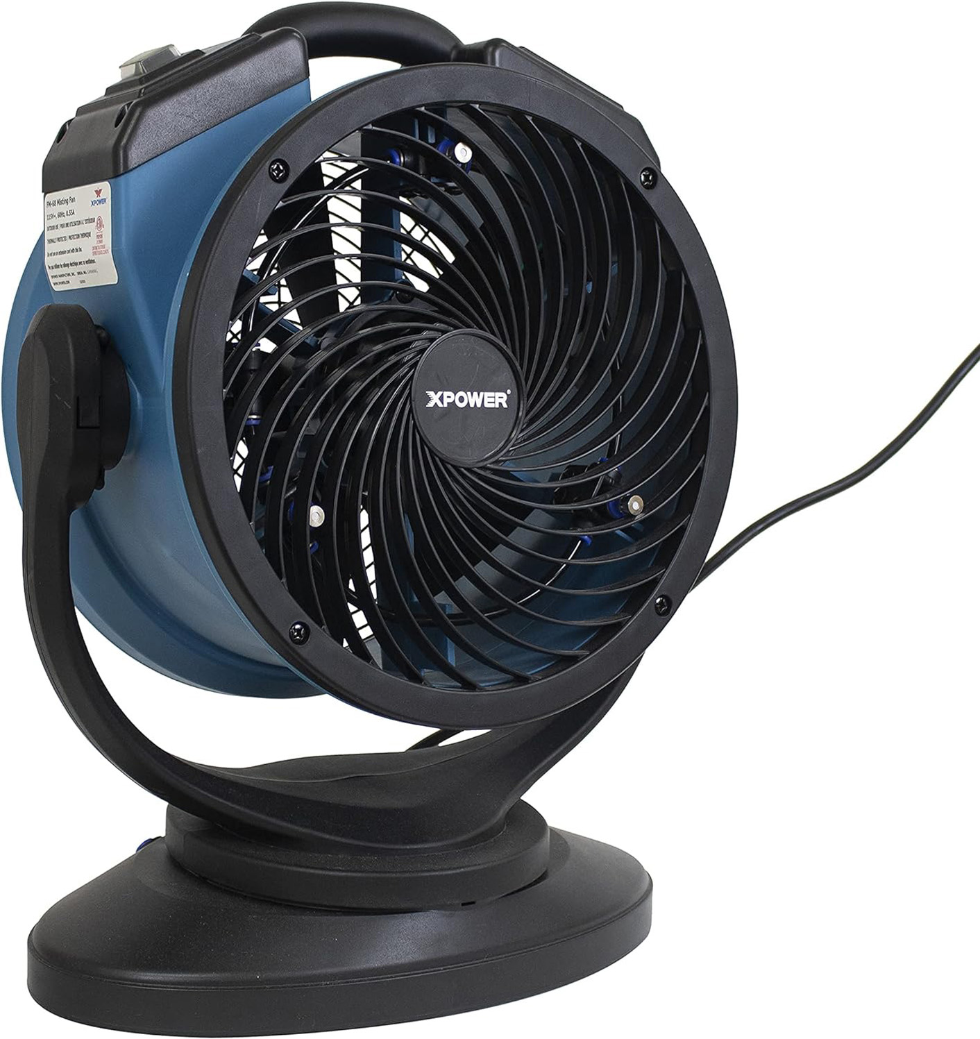 XPOWER FM-68 Oscillating Portable 3 Speed Outdoor Cooling Misting Fan and High Velocity Air Circulator