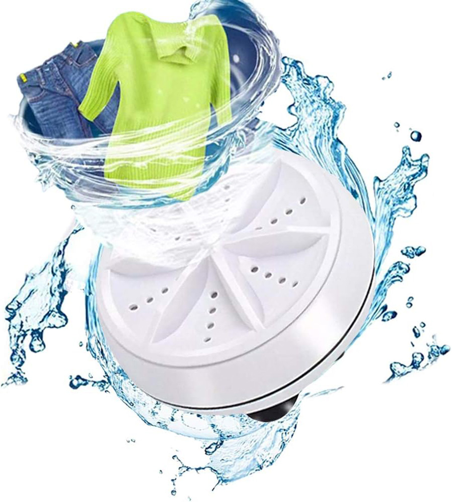 WAQIA Mini Washing Machine Portable Ultrasonic Turbine Washer, Portable Washing