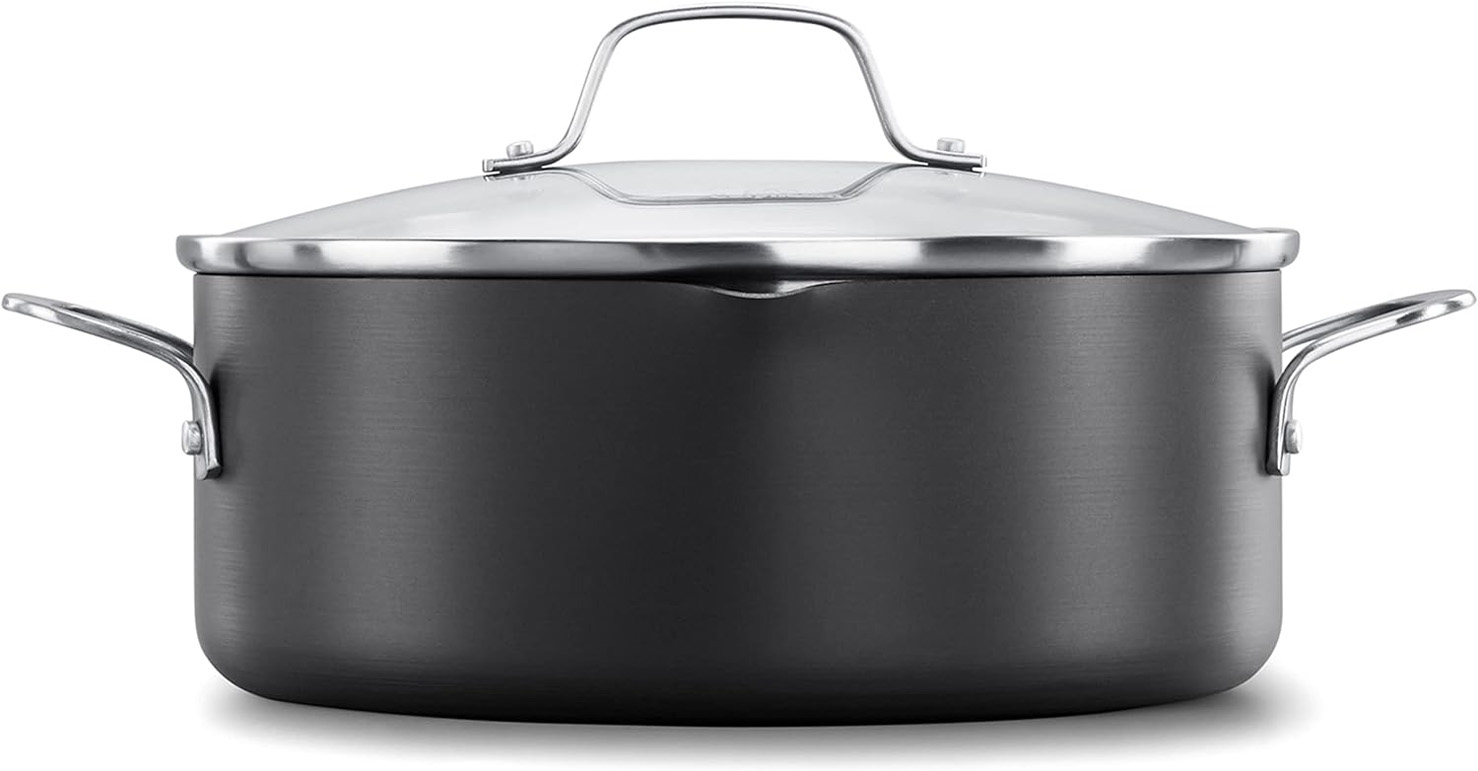 Calphalon Classic Hard-Anodized Nonstick Cookware, 5-Quart Dutch Oven with Lid