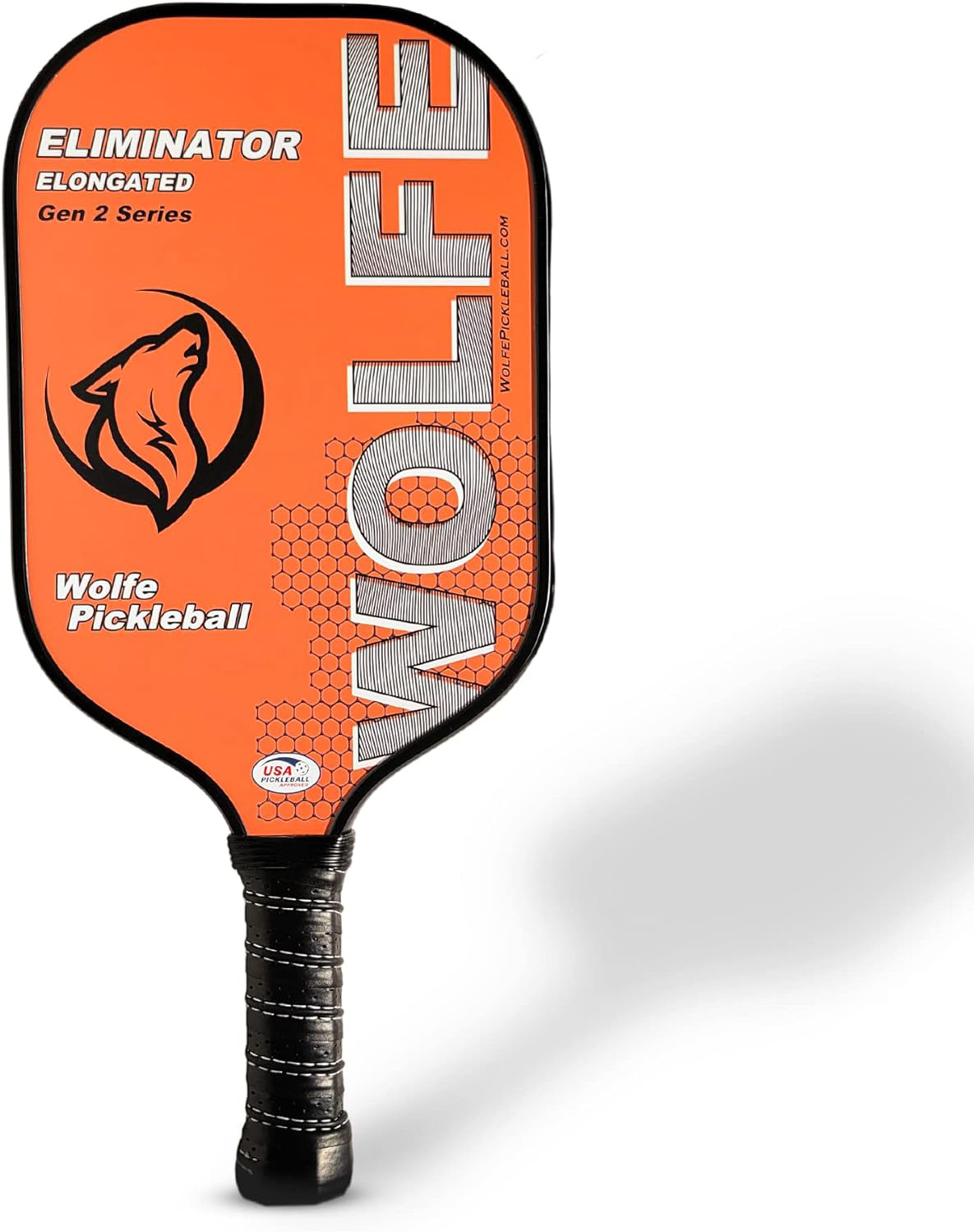 Wolfe Sports Eliminator Pickleball Paddle Orange Elongated