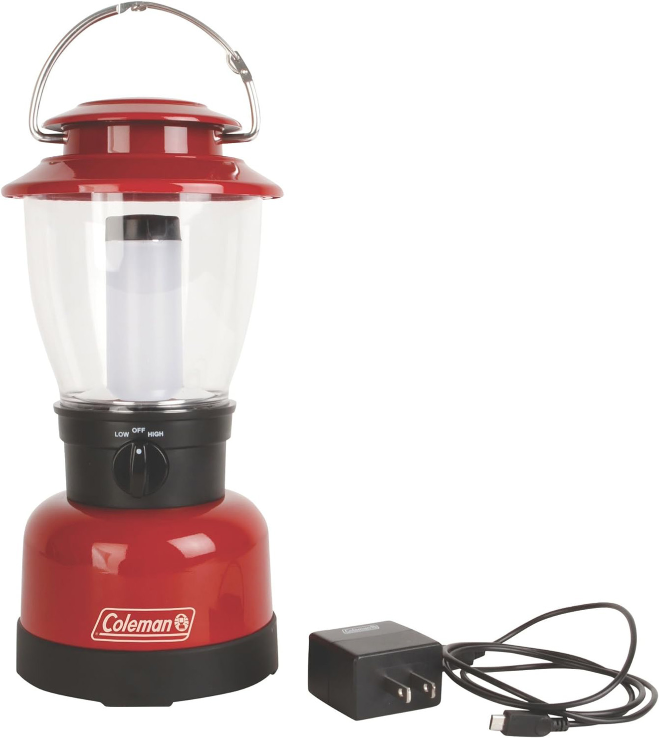 Coleman Classic Rechargeable 400 Lumens LED Lantern, Water-Resistant Lantern with USB Charging Port and Carry Handle