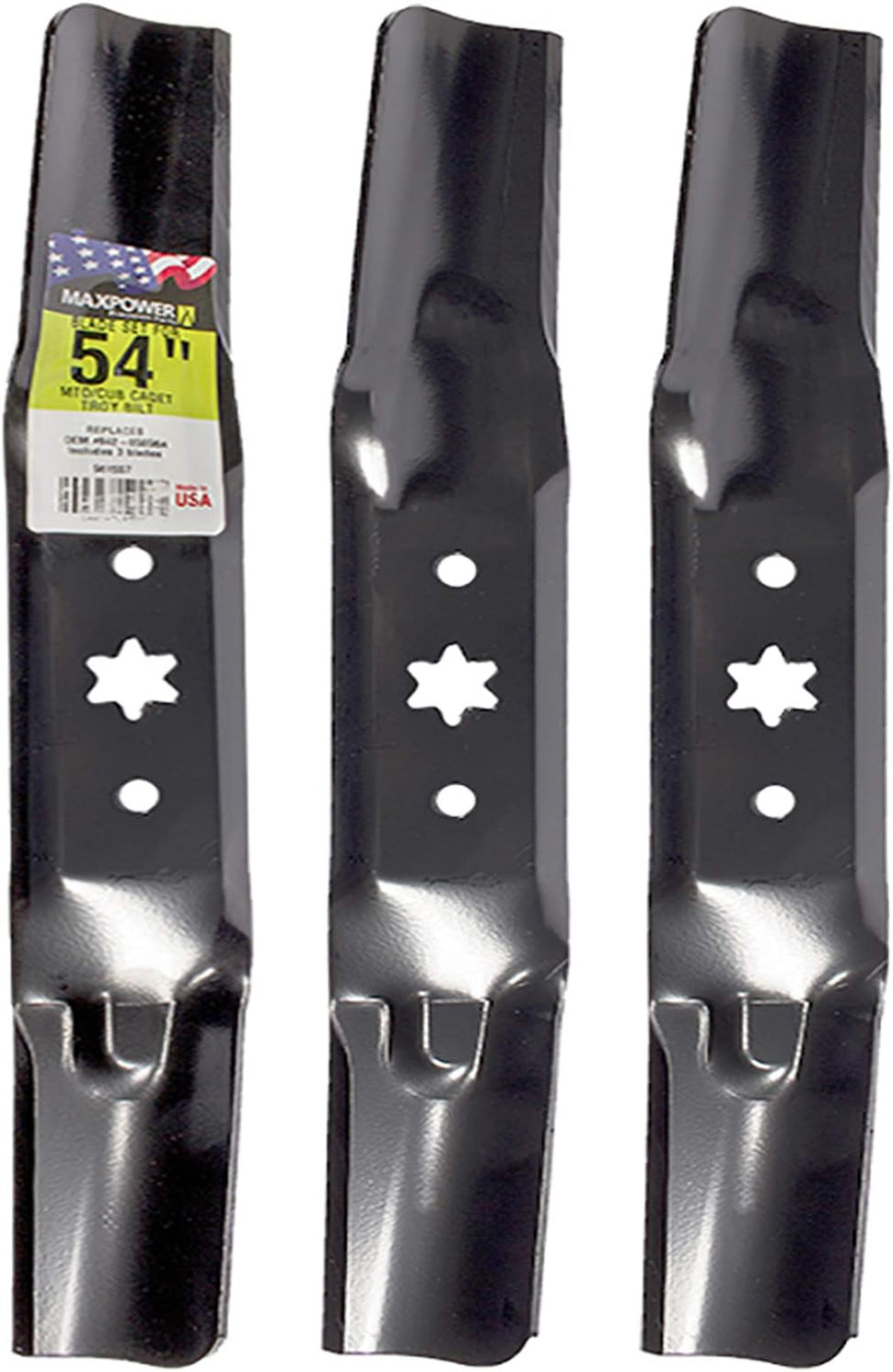 MaxPower 561557B 3 Blade Set for Many 54 in. Cut MTD