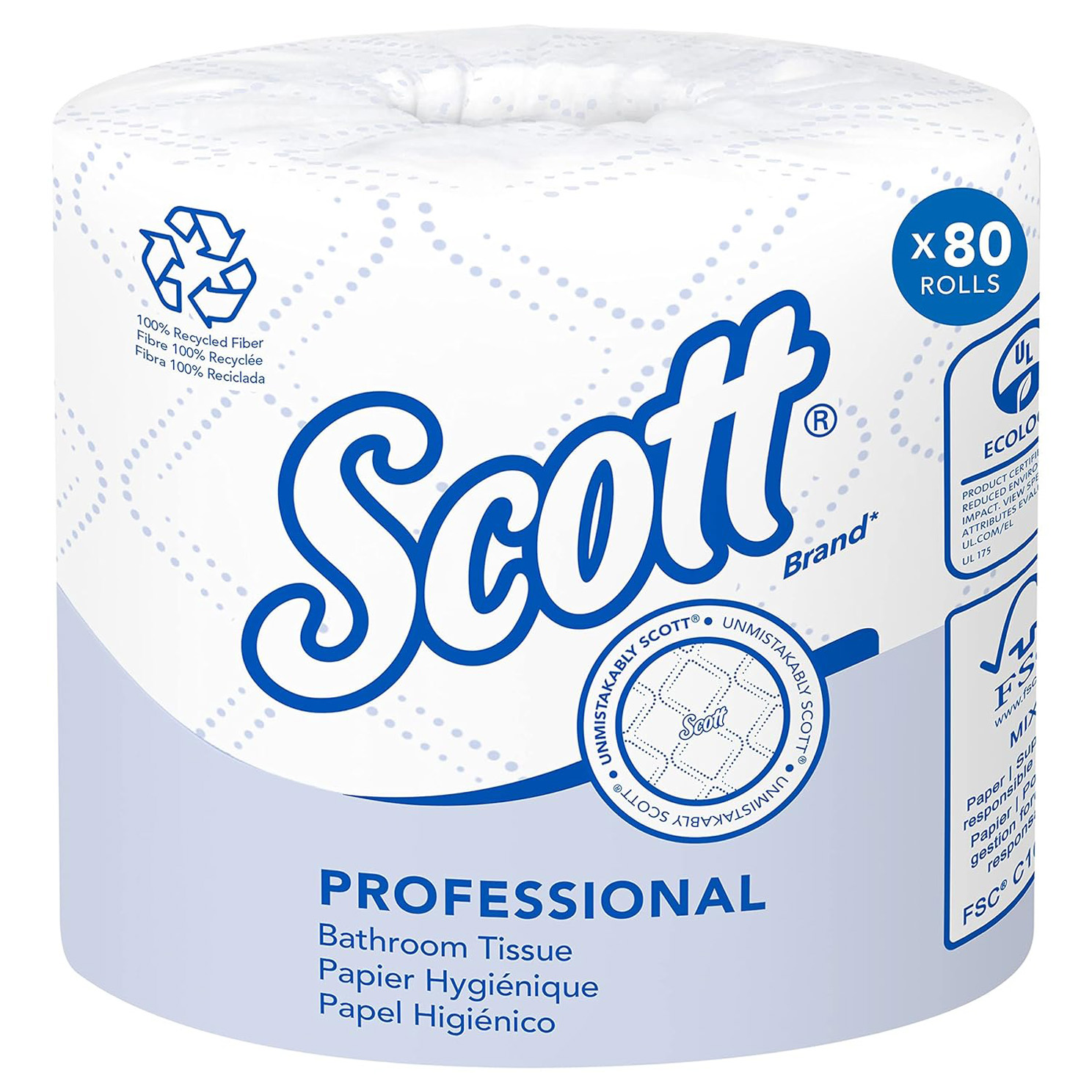 Scott® Professional 100% Recycled Fiber Standard Roll Toilet Paper